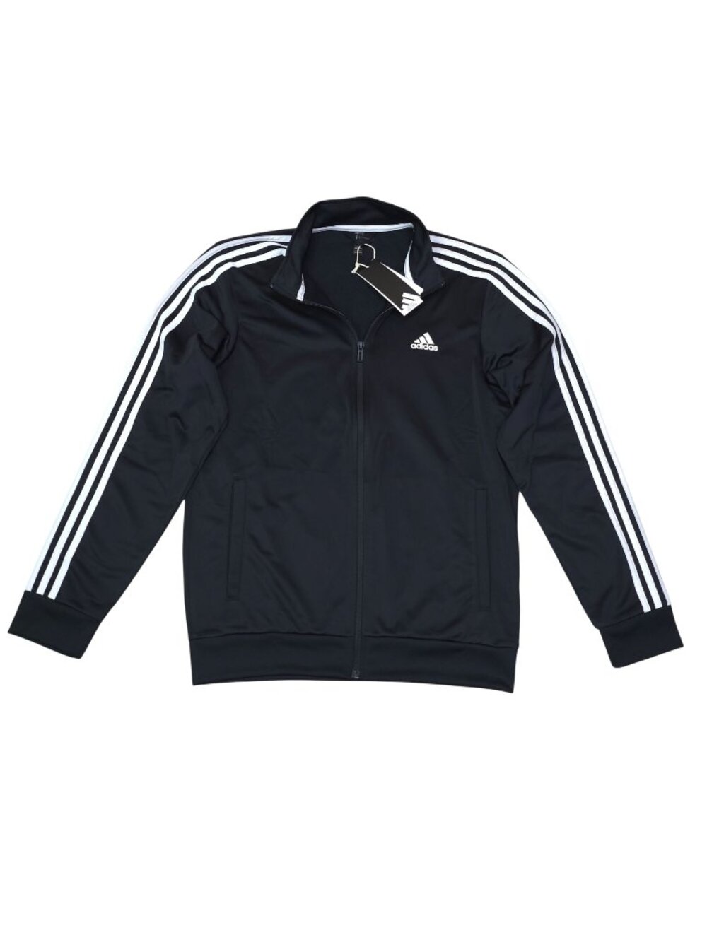 Adidas Men M Track Jacket Full-Zip Black 3 White Stripes Regular Fit Multi-Sport